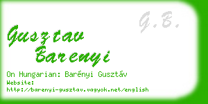gusztav barenyi business card